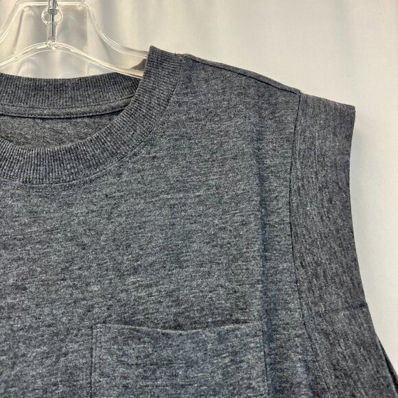 Wavvy Womens Charcoal Crew Neck Sleeveless Pullover T-Shirt Size Small - Picture 5 of 8